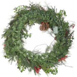 30" Warm White LED Decorated Vienna Waltz Wreath 13 30" Warm White LED Decorated Vienna Waltz Wreath -Northlight Shop D677547S 14