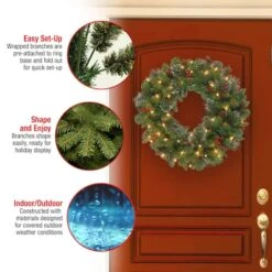 Crestwood® 24" LED Spruce Wreath 15 Crestwood® 24" LED Spruce Wreath -Northlight Shop D677550S 16