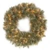 24" Glittery Bristle® LED Pine Wreath 1 24" Glittery Bristle® LED Pine Wreath -Northlight Shop D677552S 1