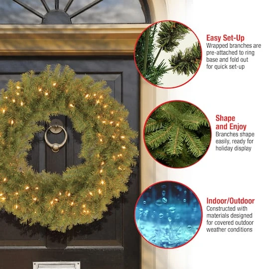 30" LED Norwood Fir Wreath 9 30" LED Norwood Fir Wreath - Image 7