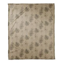 Pinecones On Brown Coral Fleece Blanket -Northlight Shop D679540S 11 1