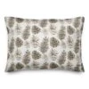 Pinecones On White Rectangle Throw Pillow 2 Pinecones On White Rectangle Throw Pillow -Northlight Shop D679570S 11