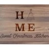 17" X 11" Sweet Christmas Kitchen Walnut Cutting Board
