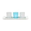 Elegant Designsâ„¢ Blue Frost Winter Wonderland Candle Holder Set 2 Elegant Designsâ„¢ Blue Frost Winter Wonderland Candle Holder Set -Northlight Shop D717482S 1