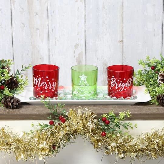 Elegant Designs™ Merry & Bright Christmas Candle Holder Set 7 Elegant Designs™ Merry & Bright Christmas Candle Holder Set - Image 5