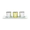Elegant Designs™ Silver And Gold Winter Wonderland Candle Set -Northlight Shop D717486S 1