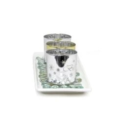 Elegant Designs™ Silver And Gold Winter Wonderland Candle Set -Northlight Shop D717486S 10