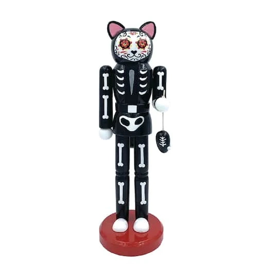 Santa's Workshop 14" Day Of The Dead Cat Nutcracker 4 Santa's Workshop 14" Day Of The Dead Cat Nutcracker - Image 2