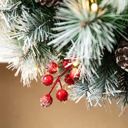 Glitzhome® 3ft, Pre-Lit Pinecones & Berries Artificial Christmas Swag 8 Glitzhome® 3ft, Pre-Lit Pinecones & Berries Artificial Christmas Swag - Image 6