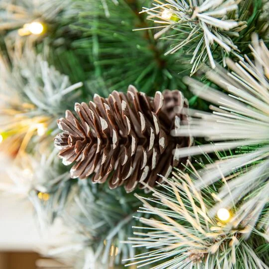 Glitzhome® 3ft, Pre-Lit Pinecones & Berries Artificial Christmas Swag 9 Glitzhome® 3ft, Pre-Lit Pinecones & Berries Artificial Christmas Swag - Image 7