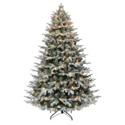 7.5ft. Pre-Lit Alaskan Winter Fir Artificial Christmas Tree, Dual-Color LED Lights