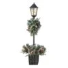 4ft. Pre-Lit Artificial Pine Lamp Post, Warm White LED Lights 1 4ft. Pre-Lit Artificial Pine Lamp Post, Warm White LED Lights -Northlight Shop D734268S 1
