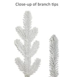 7.5ft. Pre-Lit Slim Flocked Artificial Utah Fir Tree, Multicolor Lights 16 7.5ft. Pre-Lit Slim Flocked Artificial Utah Fir Tree, Multicolor Lights -Northlight Shop D734292S 6