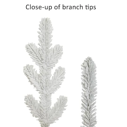 7.5ft. Pre-Lit Slim Flocked Artificial Utah Fir Tree, Multicolor Lights 9 7.5ft. Pre-Lit Slim Flocked Artificial Utah Fir Tree, Multicolor Lights - Image 7