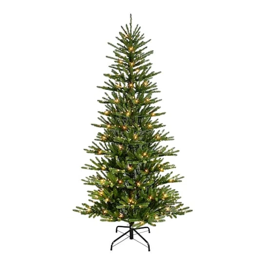 6.5ft. Pre-Lit Mountain View Spruce Artificial Christmas Tree, Clear LED Lights 4 6.5ft. Pre-Lit Mountain View Spruce Artificial Christmas Tree, Clear LED Lights - Image 2