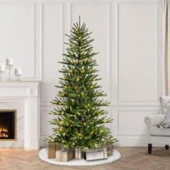 6.5ft. Pre-Lit Mountain View Spruce Artificial Christmas Tree, Clear LED Lights 12 6.5ft. Pre-Lit Mountain View Spruce Artificial Christmas Tree, Clear LED Lights -Northlight Shop D734323S 2
