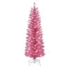 4.5ft. Pre-Lit Pink Tinsel Artificial Christmas Tree, Clear Lights -Northlight Shop D734334S 1