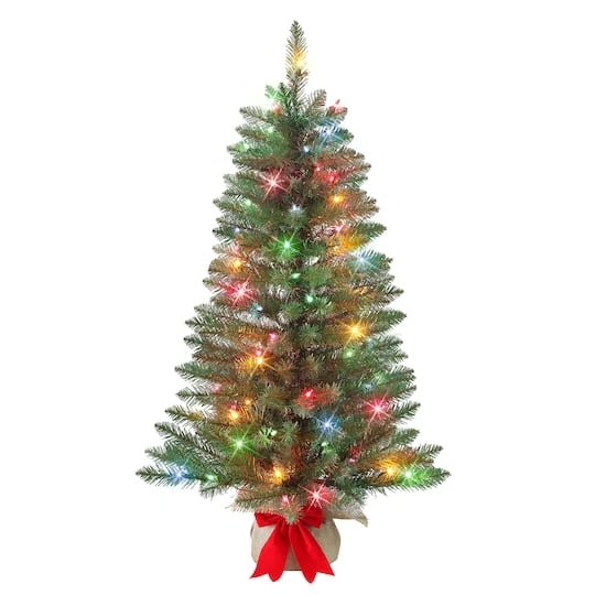 3ft. Pre-Lit Artificial Fraser Fir Tree, Multicolor Lights 3 3ft. Pre-Lit Artificial Fraser Fir Tree, Multicolor Lights