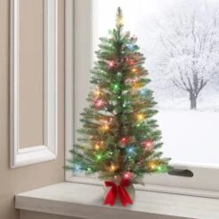 3ft. Pre-Lit Artificial Fraser Fir Tree, Multicolor Lights 12 3ft. Pre-Lit Artificial Fraser Fir Tree, Multicolor Lights -Northlight Shop D734352S 2