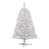 3ft. Pre-Lit White Snow Ridge Artificial Fir Tree, Clear Lights -Northlight Shop D734353S 1