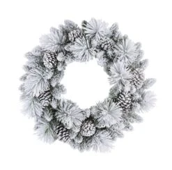 32" Flocked Berkshire Artificial Spruce Wreath