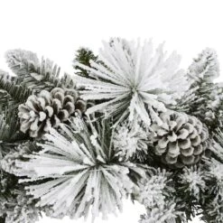 32" Flocked Berkshire Artificial Spruce Wreath -Northlight Shop D735209S 4