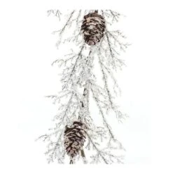 Melrose 5.25ft. Christmas Iced Twig Pinecone Garland -Northlight Shop D735672S 3 1