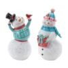 Melrose Whimsical Snowman Figurine Set 2 Melrose Whimsical Snowman Figurine Set -Northlight Shop D735935S 1