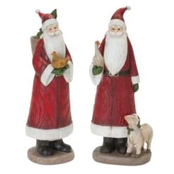 Melrose Farmhouse Santa Figurine Set 5 Melrose Farmhouse Santa Figurine Set -Northlight Shop D735975S 1 1