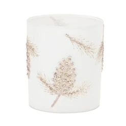 Melrose 3.5" Glittered Pinecone Candle Holders, 6ct. 9 Melrose 3.5" Glittered Pinecone Candle Holders, 6ct. -Northlight Shop D736219S 2