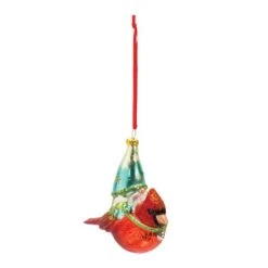 Melrose 6ct. Glass Gnome & Cardinal Bird Ornament 9 Melrose 6ct. Glass Gnome & Cardinal Bird Ornament -Northlight Shop D736300S 2