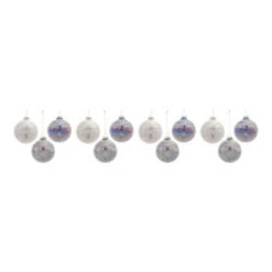 Melrose 12ct. Textured Iridescent Glass Ball Ornaments 15 Melrose 12ct. Textured Iridescent Glass Ball Ornaments -Northlight Shop D736317S 6