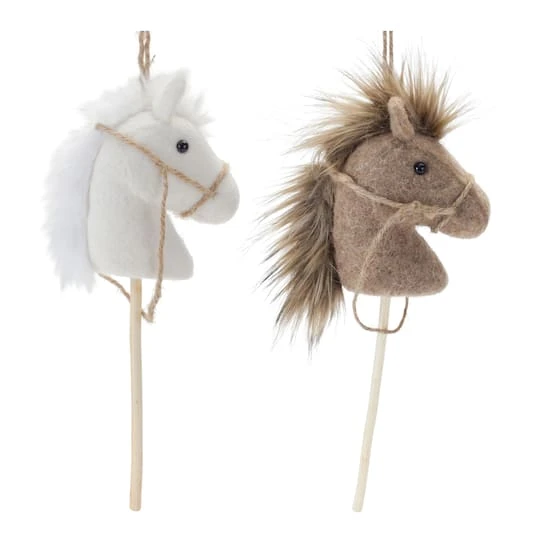 Melrose 6ct. 14.25" Hobby Horse Ornament Set 3 Melrose 6ct. 14.25" Hobby Horse Ornament Set