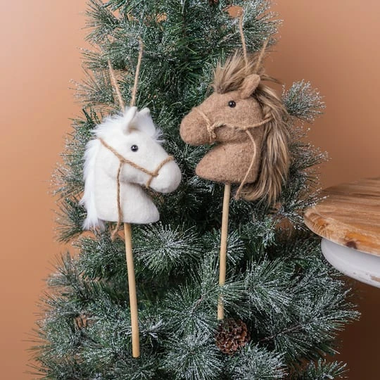 Melrose 6ct. 14.25" Hobby Horse Ornament Set 6 Melrose 6ct. 14.25" Hobby Horse Ornament Set - Image 4