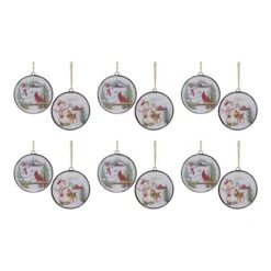 Melrose Woodland Snowman Disc Ornament Set