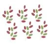 Melrose Glittered Fabric Holly Spray, 6ct. -Northlight Shop D738552S 11