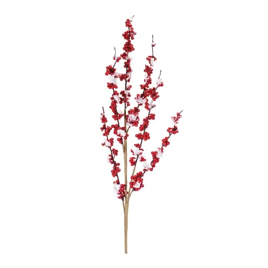 Melrose Flocked Berry Twig Spray, 12ct. 6 Melrose Flocked Berry Twig Spray, 12ct. - Image 4