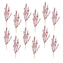 Melrose Flocked Berry Twig Spray, 12ct. 7 Melrose Flocked Berry Twig Spray, 12ct. -Northlight Shop D738566S 11 1