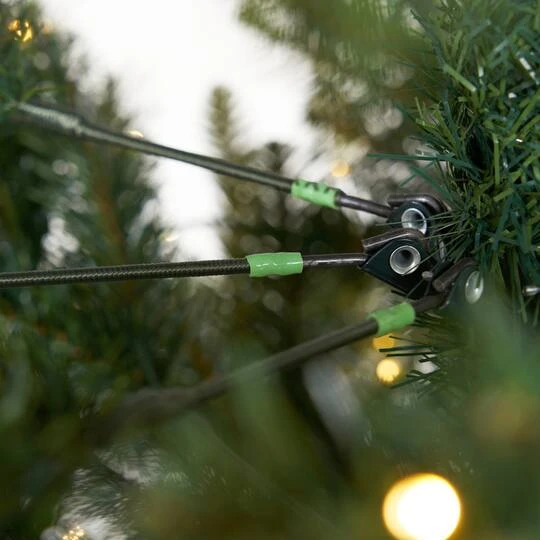 13ft. Pre-Lit Green Mountain Pine Slim Artificial Christmas Tree, Warm White LED Lights 10 13ft. Pre-Lit Green Mountain Pine Slim Artificial Christmas Tree, Warm White LED Lights - Image 8