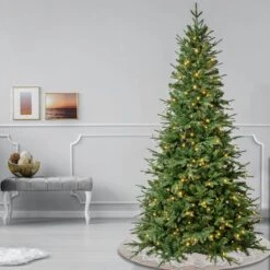7.5ft. Pre-Lit Feel-Real® Duxbury Artificial Christmas Tree, Warm White LED Lights -Northlight Shop D739611S 2