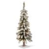 3ft. Pre-Lit Snowy Downswept Artificial Christmas Forestree With Metal Plate Base, Clear Lights 2 3ft. Pre-Lit Snowy Downswept Artificial Christmas Forestree With Metal Plate Base, Clear Lights -Northlight Shop D739624S 1