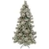 6.5ft. Pre-Lit Snowy Yorkshire Artificial Christmas Tree, Clear Lights