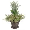 4ft. Green LED Evergreen & Eucalyptus Arrangement In Urn 1 4ft. Green LED Evergreen & Eucalyptus Arrangement In Urn -Northlight Shop D739657S 1