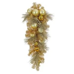 36" Be Merry Gold LED Teardrop Swag 8 36" Be Merry Gold LED Teardrop Swag -Northlight Shop D739661S 1 1