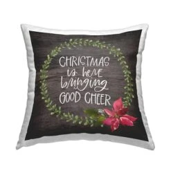 Stupell Industries Christmas Bringing Good Cheer Throw Pillow -Northlight Shop D743113S 1 1