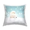 Stupell Industries Snowy Polar Bear Family Throw Pillow