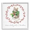 Stupell Industries Holly Jolly Christmas Mouse Framed Giclee Art White -Northlight Shop D747691S 1