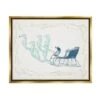 Stupell Industries Seahorse Santa Sled Nautical Christmas Framed Floater Canvas Wall Art Gold -Northlight Shop D752027S 1