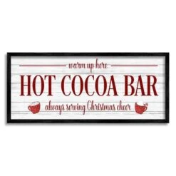 Stupell Industries Hot Cocoa Bar Winter Beverage Framed Giclee Art Black