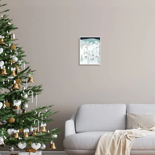 Stupell Industries Ice Skating Families Snowfall Framed Giclee Art White 5 Stupell Industries Ice Skating Families Snowfall Framed Giclee Art White - Image 3